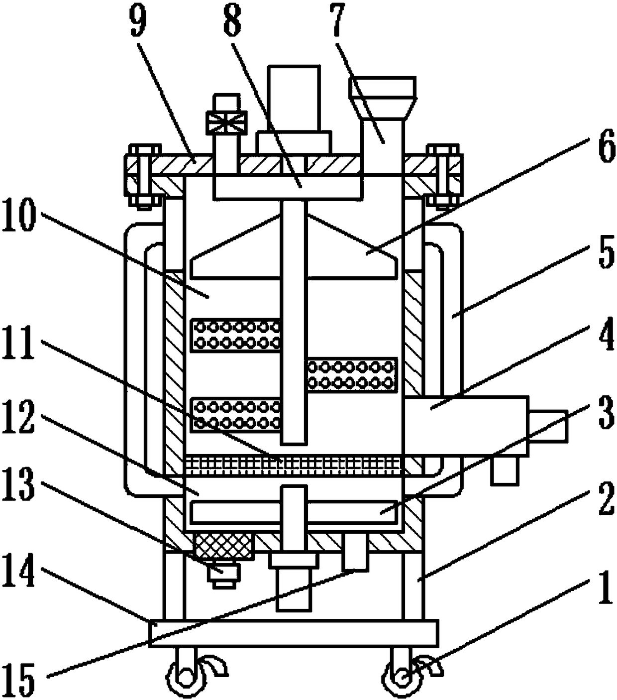 Traditional Chinese medicine production and moistening device convenient to clean