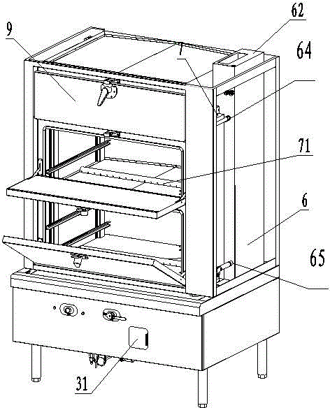 Energy-saving steam cabinet furnace