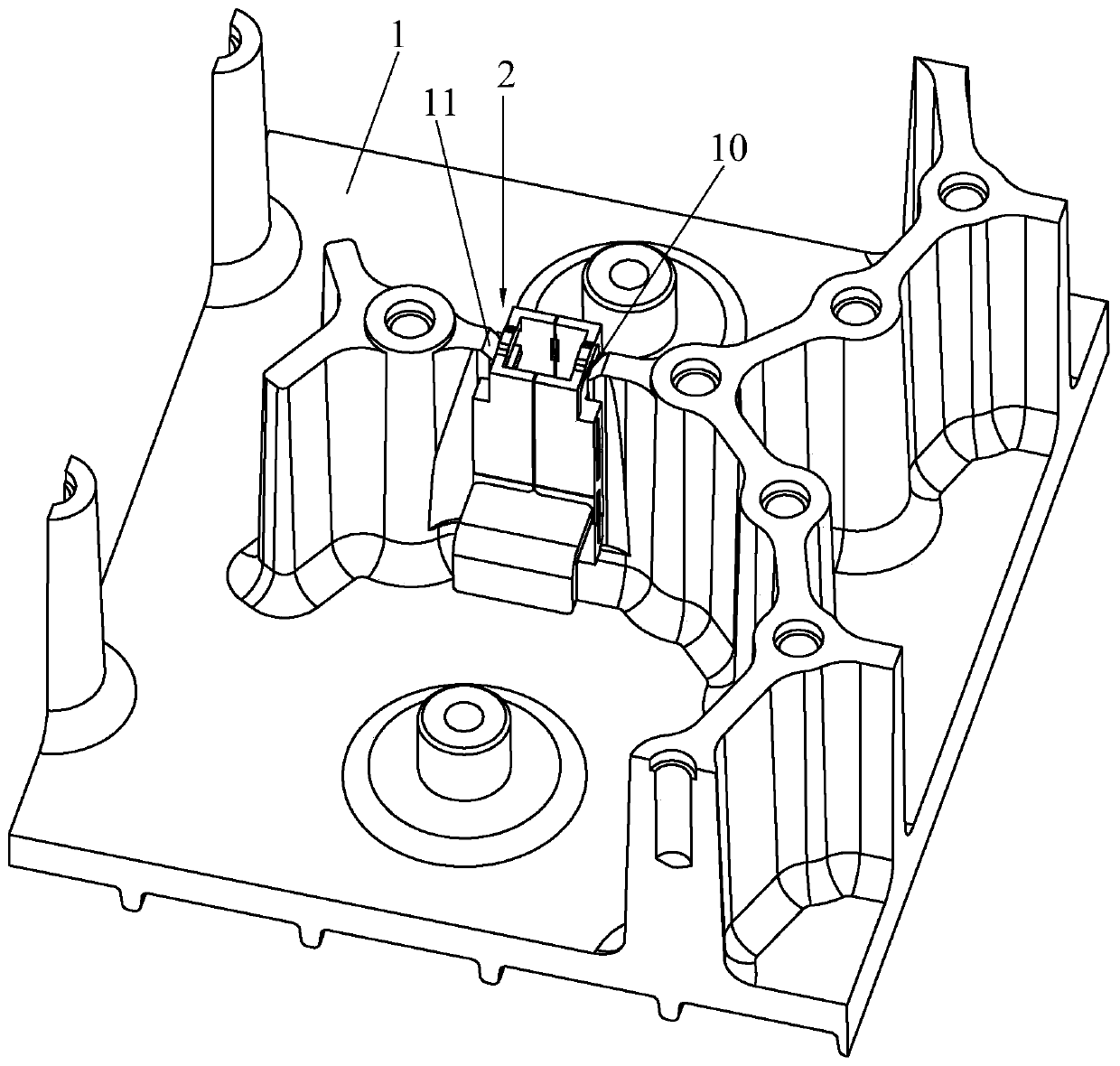 Flying rod sheet fixing seat, flying rod sheet fixing structure and cavity filter