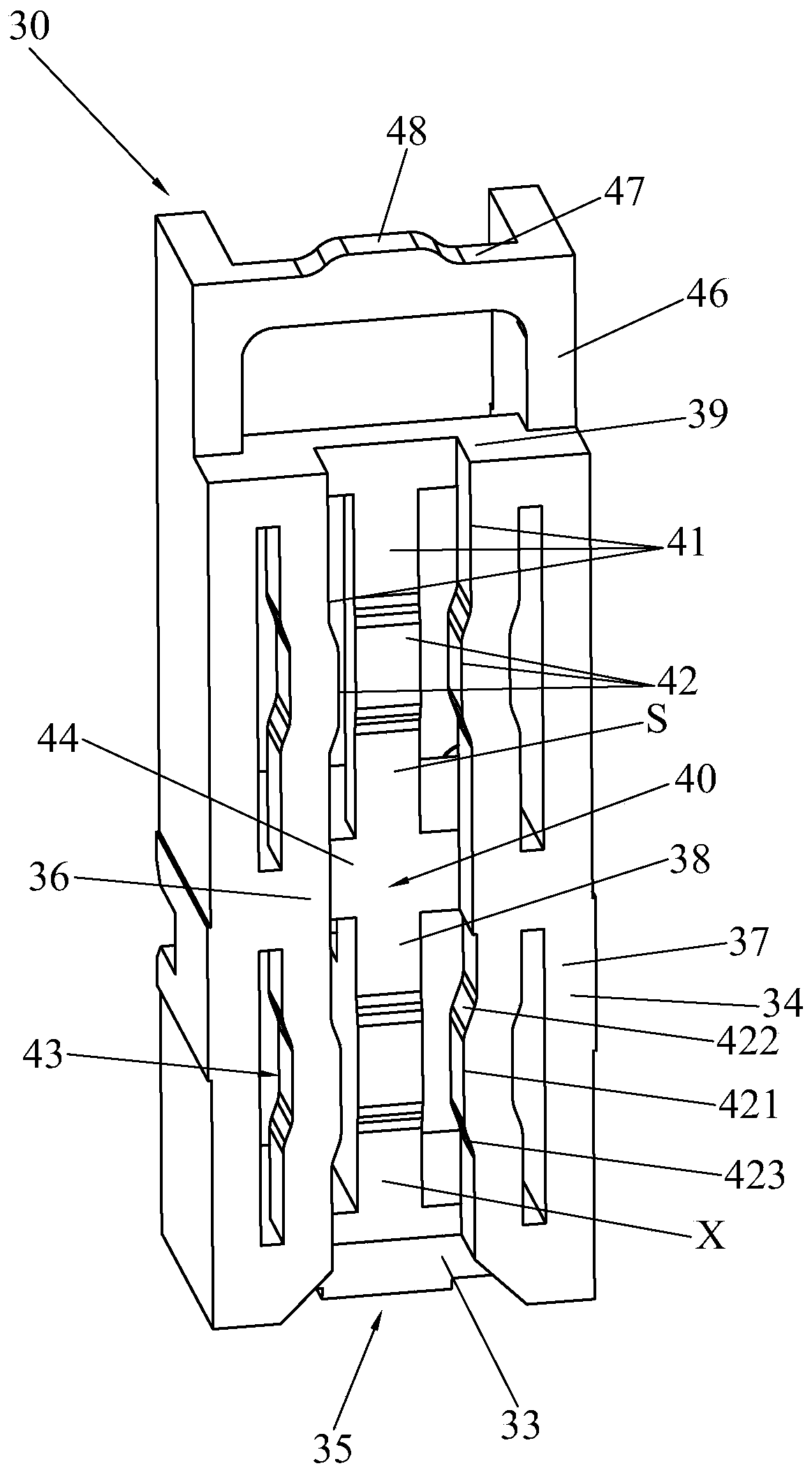 Flying rod sheet fixing seat, flying rod sheet fixing structure and cavity filter