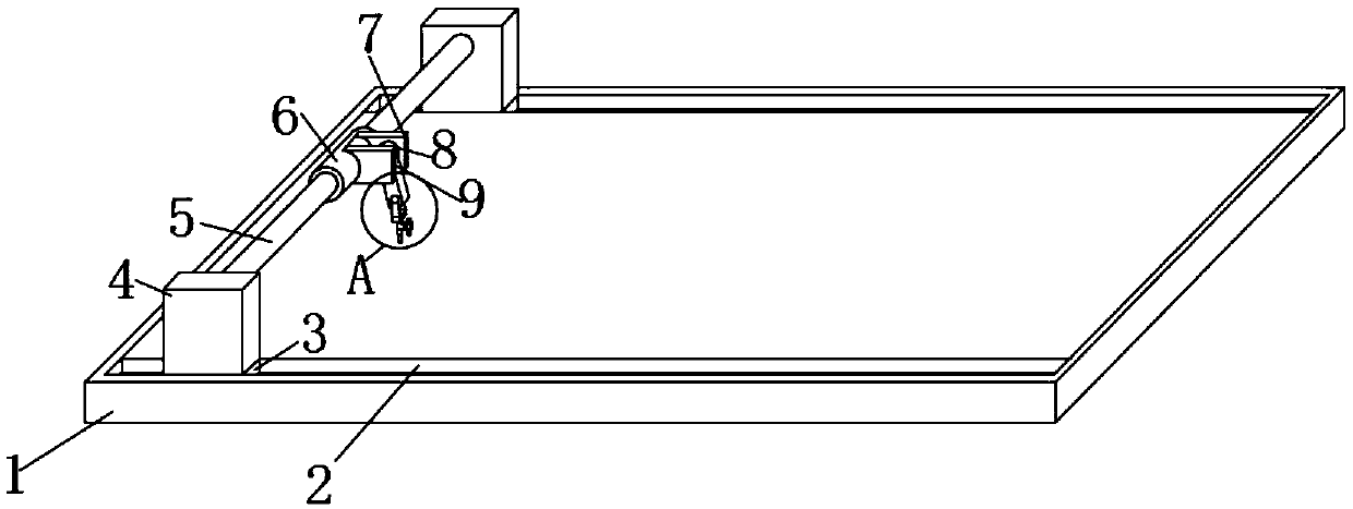 Line scribing device for plate machining