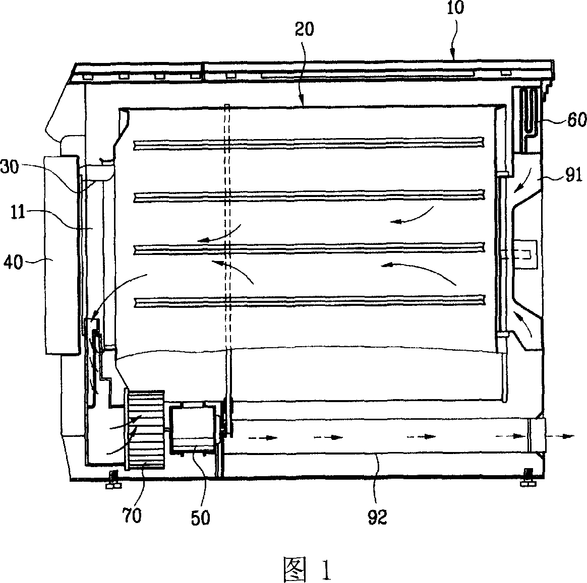 Composite drying machine with rotating hanger