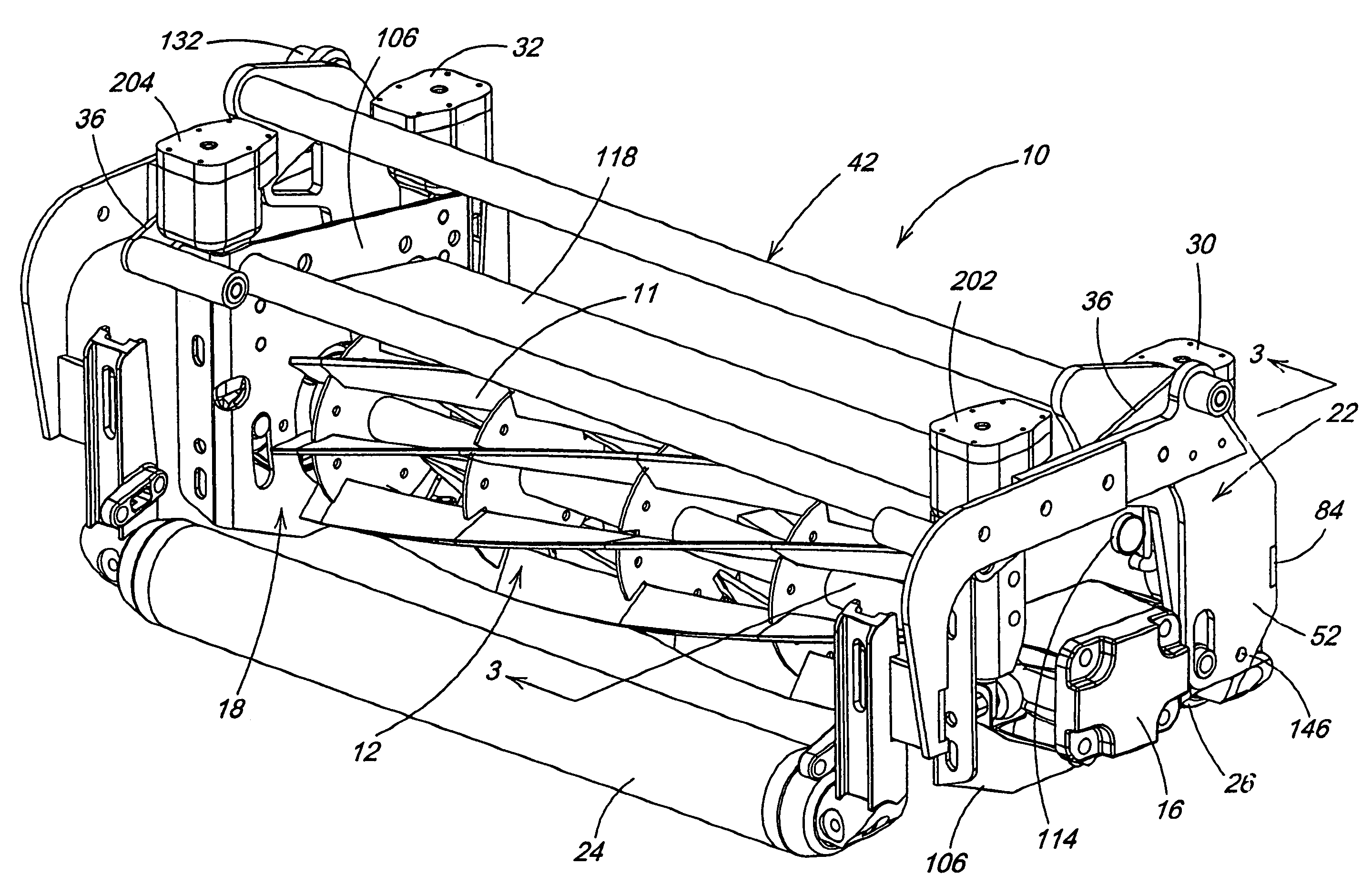 Cutting reel adjusting system