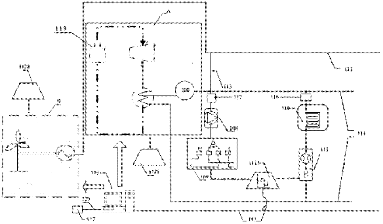 Water source heat pump and wind power generation combined refrigeration system and scheduling method thereof