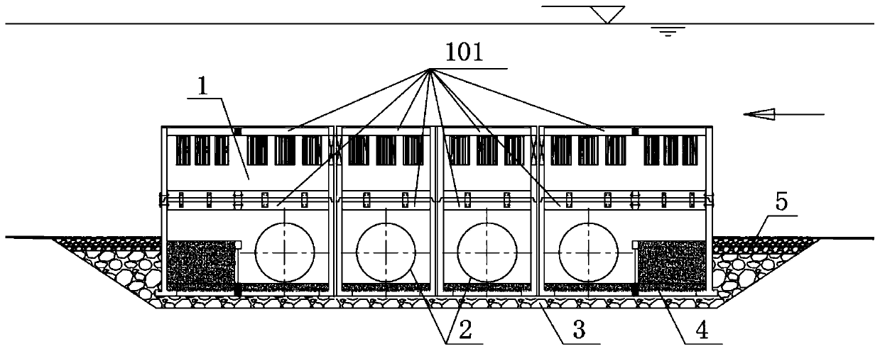 Method for manufacturing and mounting water taking tank for drinking water project