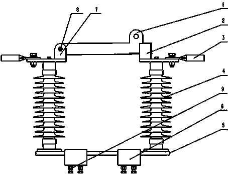 Double-insulator ice-melting grounding disconnector