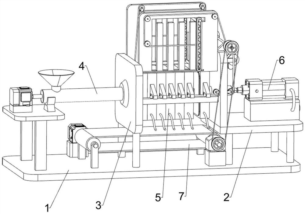 A filter press device for nano calcium carbonate production