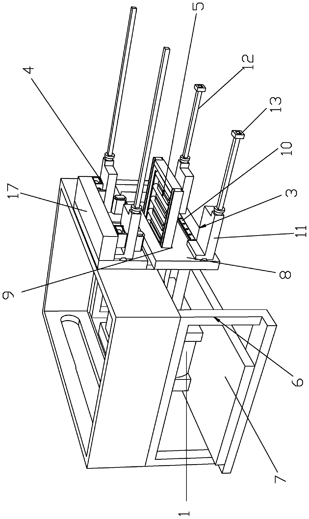 Splitting mechanism for cocoon cage tray disassembling machine
