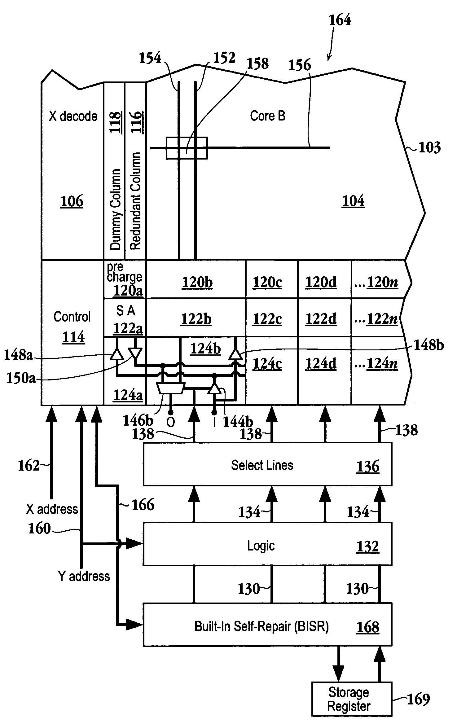 Memory column redundancy circuitry and method for implementing the same