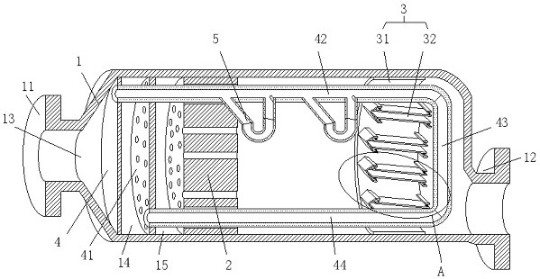 Environment-friendly automobile exhaust treatment system and treatment method