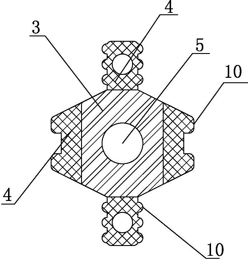 Boss sealing structure for comprehensive pipe rack