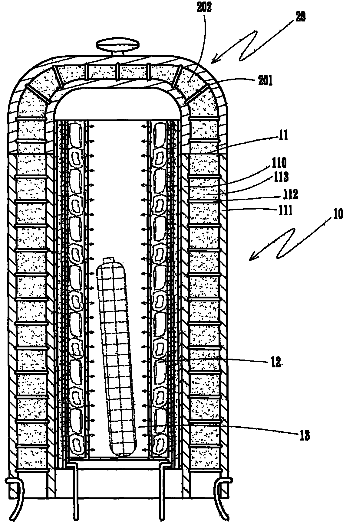Improved structure of furnace body