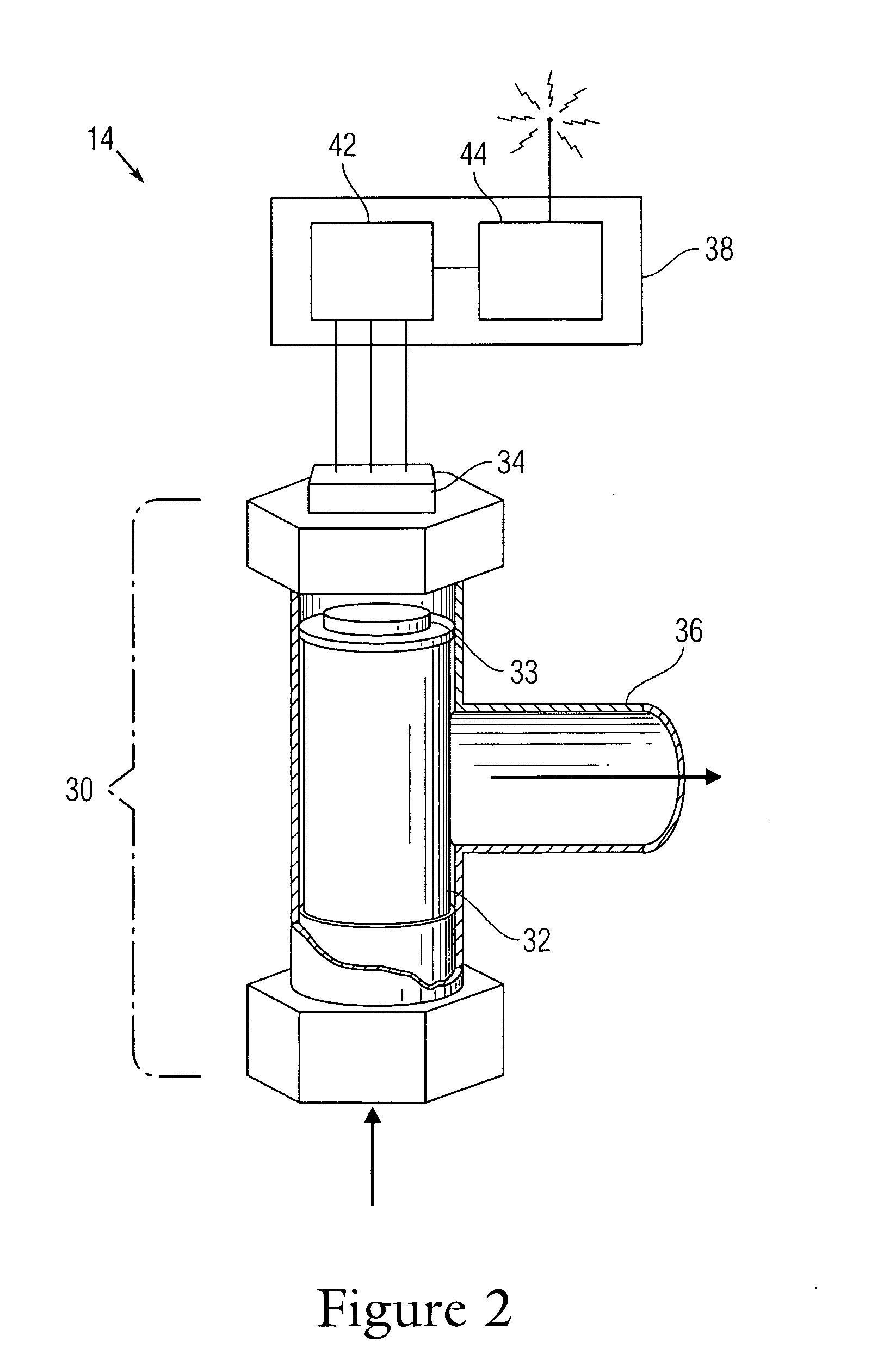 Wireless water flow monitoring and leak detection system, and method