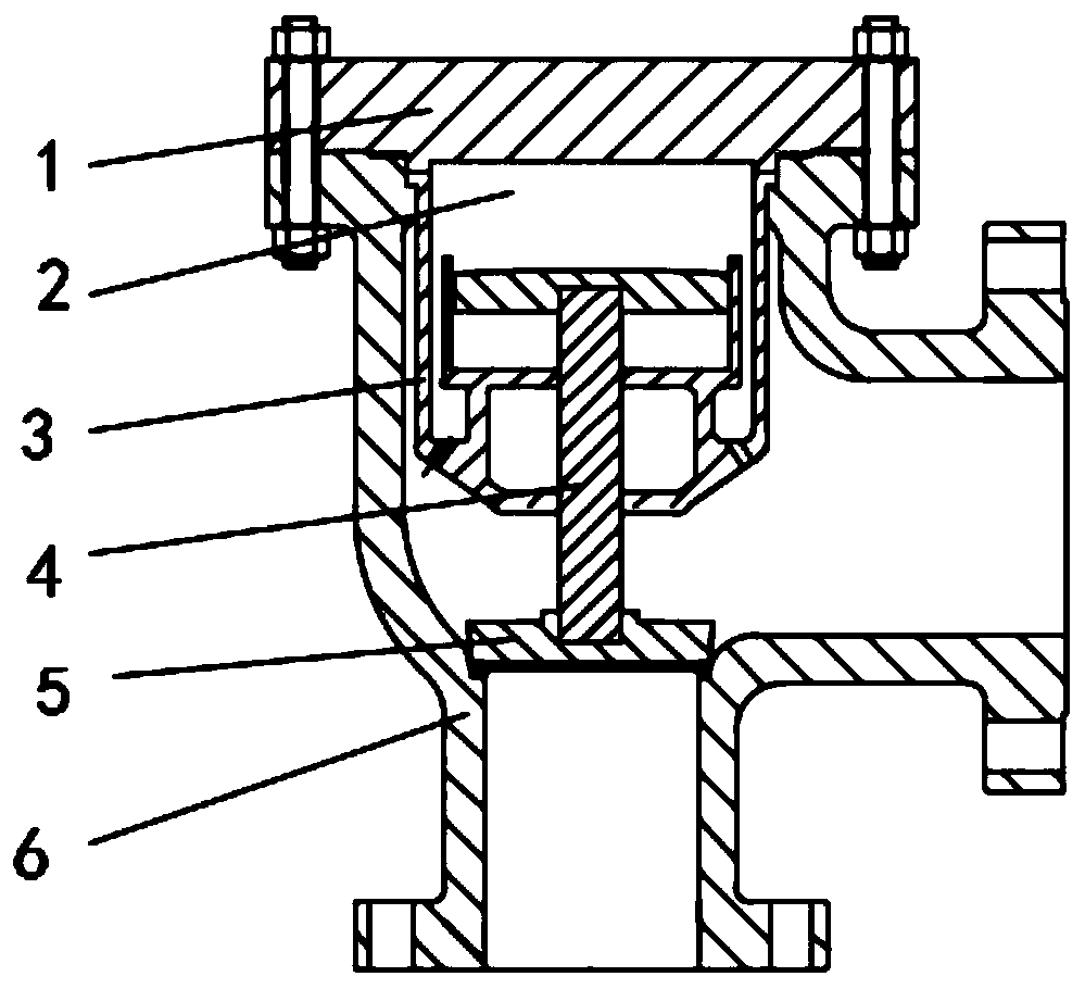 Angle type differential slow closing non-return valve