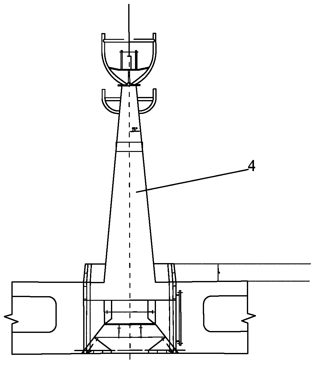Low-resistance mast of high-speed planing boat
