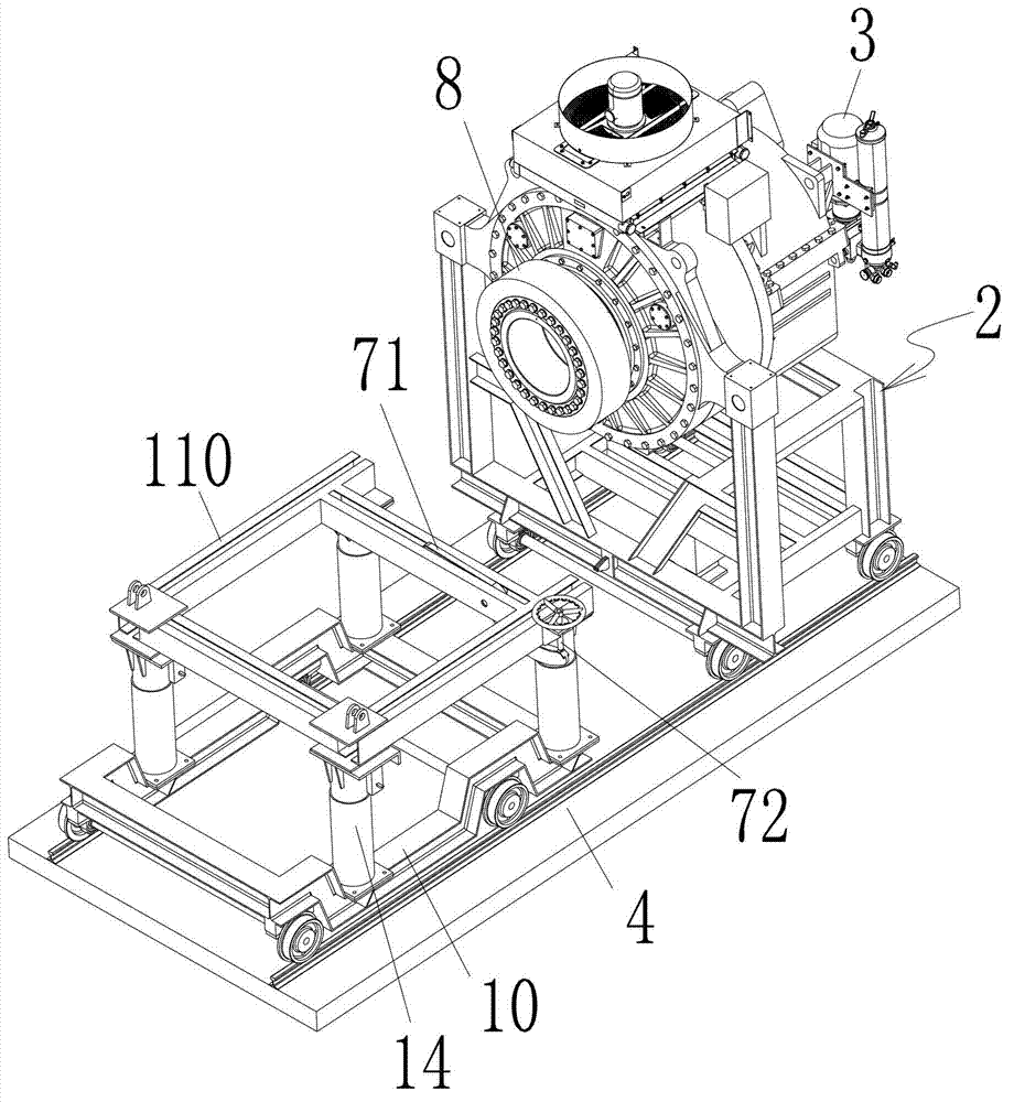 Device and method for centering wind power generator spindle and gearbox shaft expansion sleeve