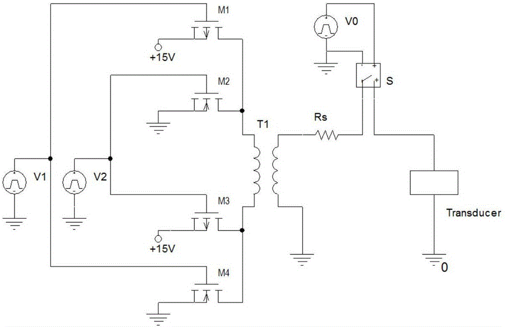 Ultrasonic gas flowmeter signal transmitting-receiving circuit