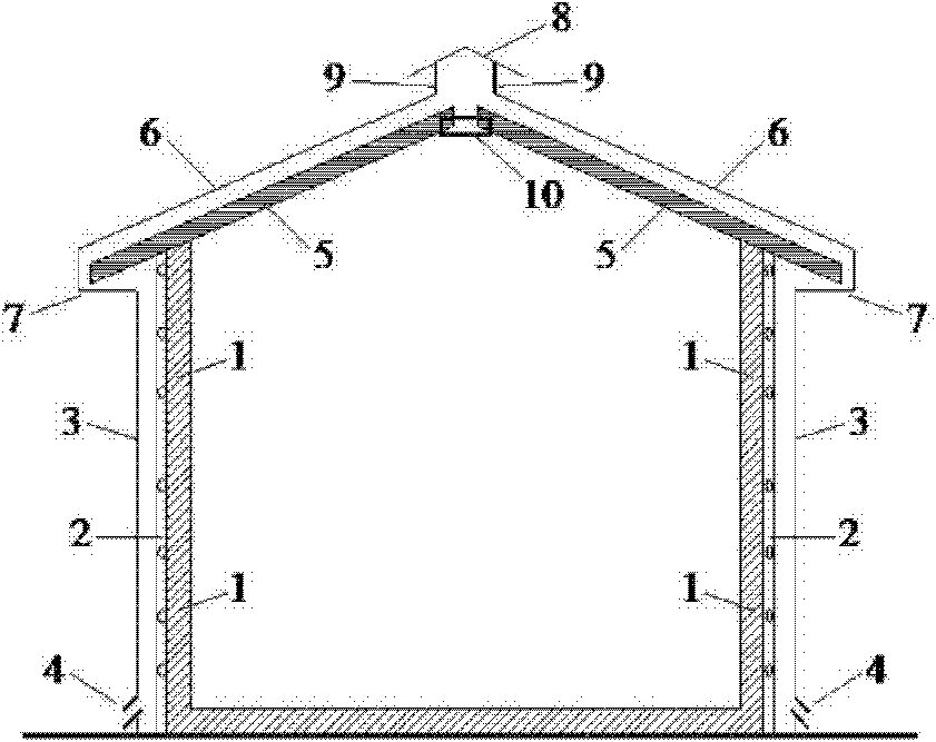 Heat preservation ventilating rebuilding method of low-floor building external wall and roof