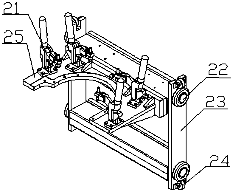 A power unit test bench capable of automatic positioning