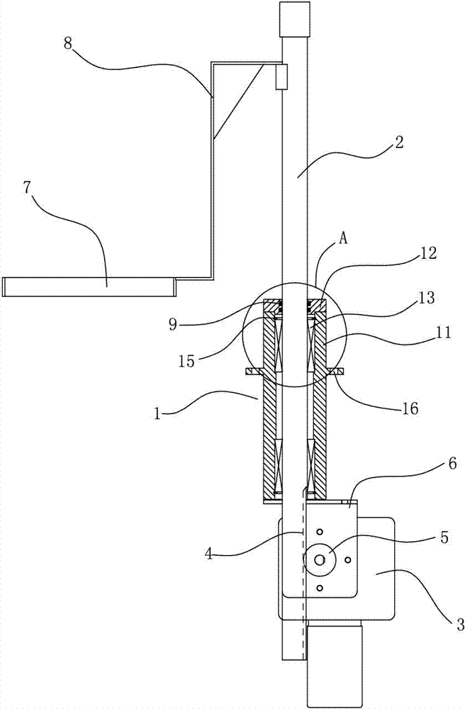 Elevating mechanism of noodle cooker
