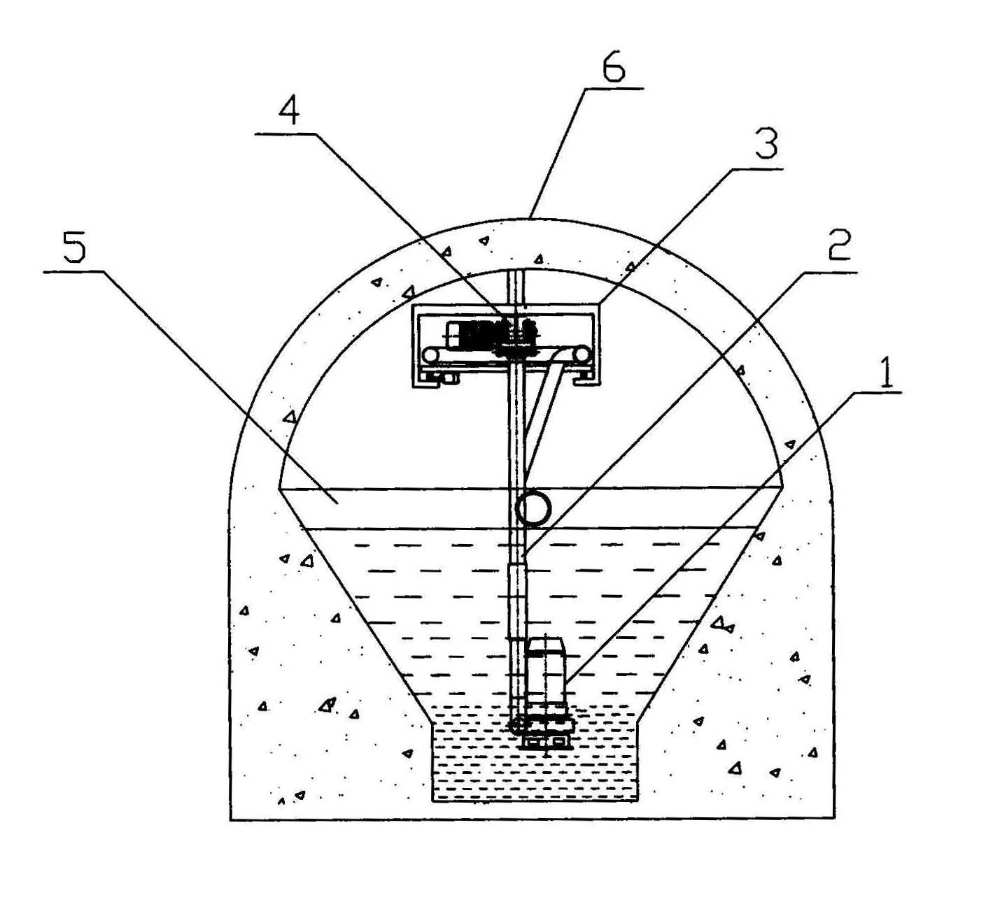 Automatic sludge discharging system for mine sump