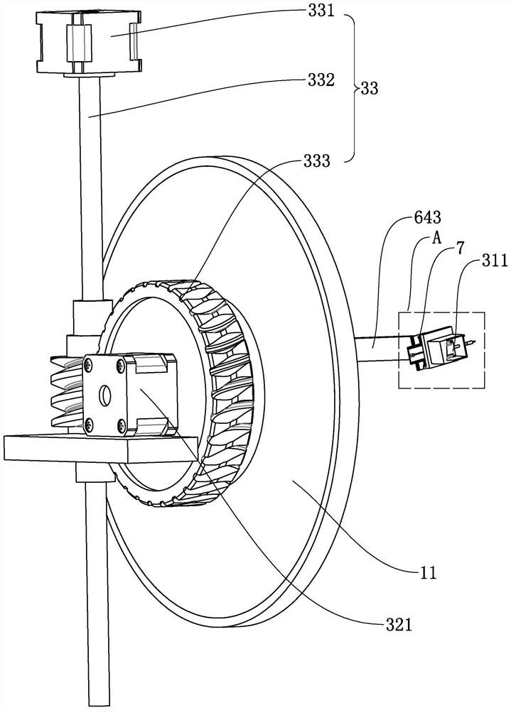 Airplane transmission gear grinding device