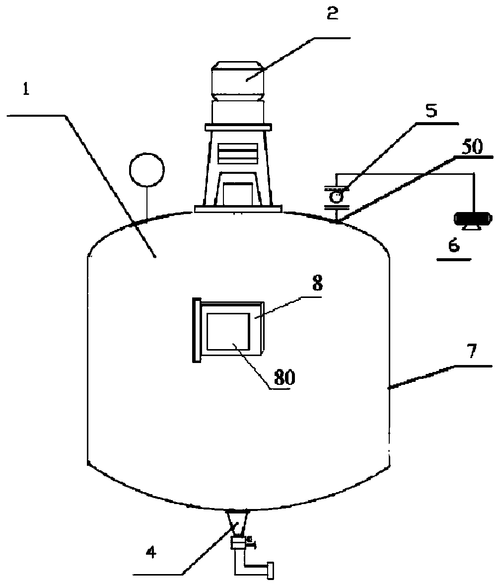 A vacuum emulsification tank