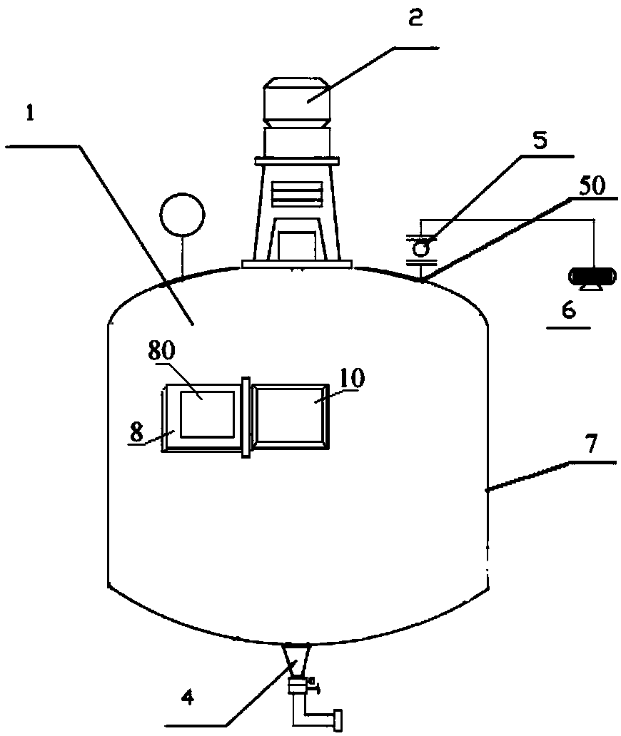 A vacuum emulsification tank