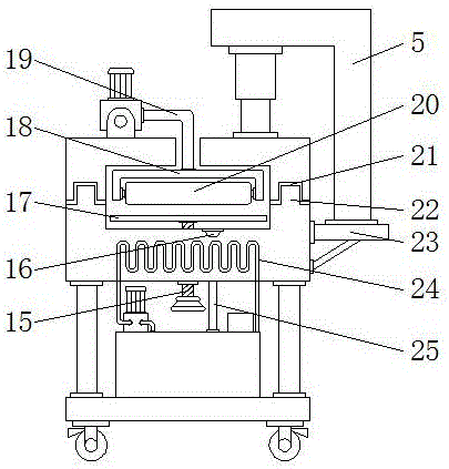 Continuous type leather squeezing device