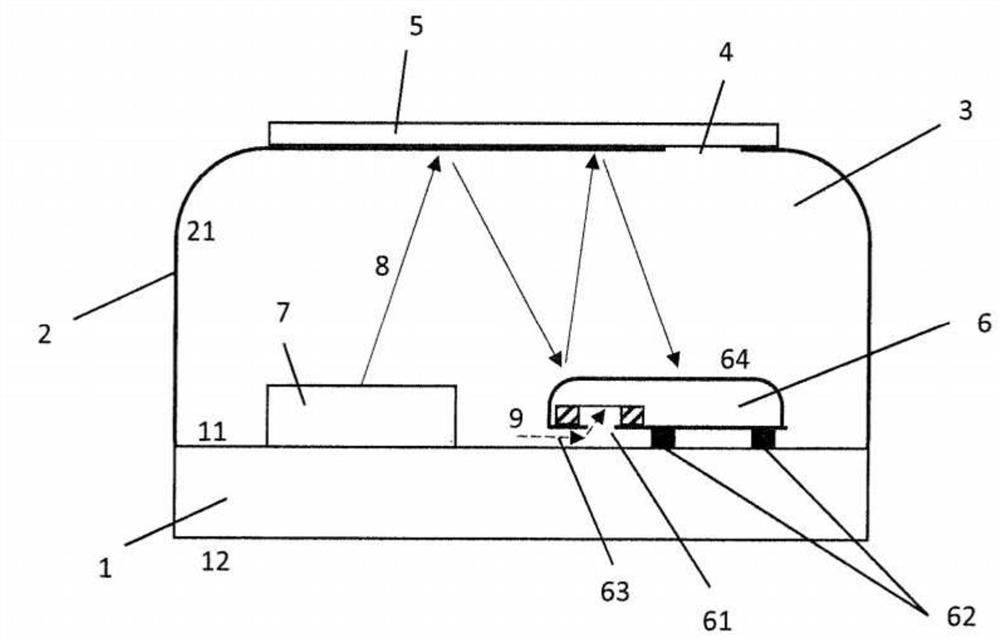 Photoacoustic gas sensor device