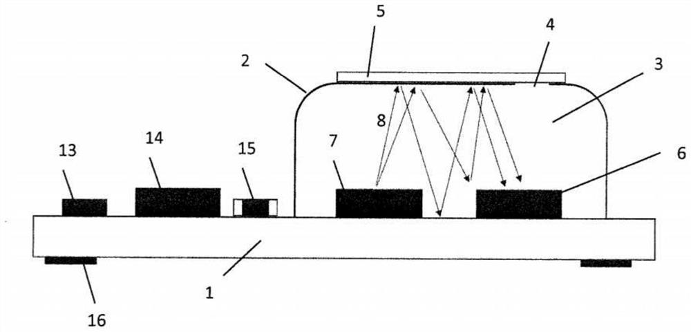 Photoacoustic gas sensor device