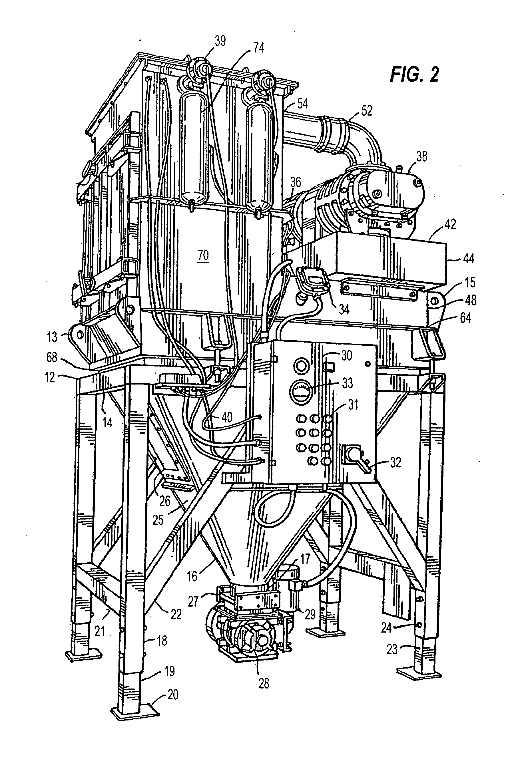 Vacuum loader with louvered tangential cyclone separator