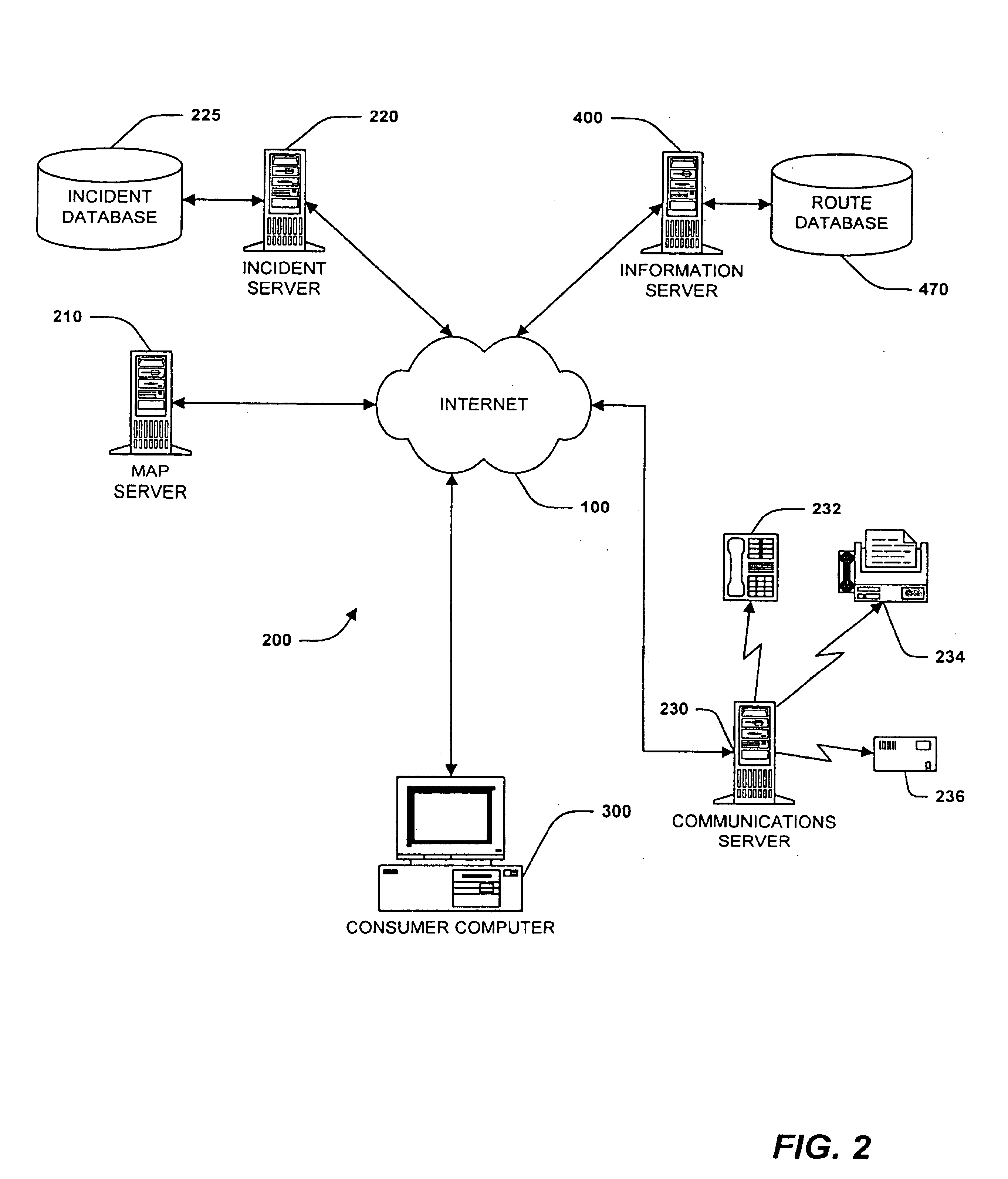 Method and system for matching an incident to a route