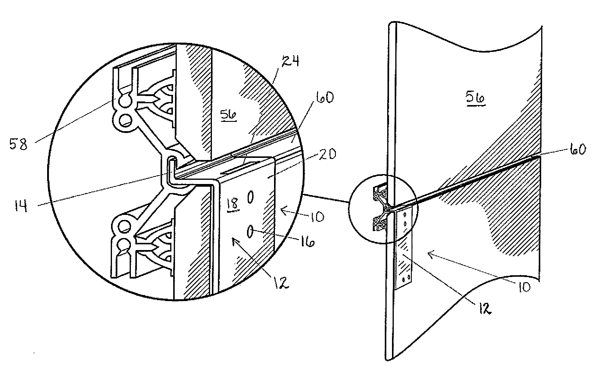 Bracket and method for supporting a cubicle wall on a movable wall having horizontal mounting channels