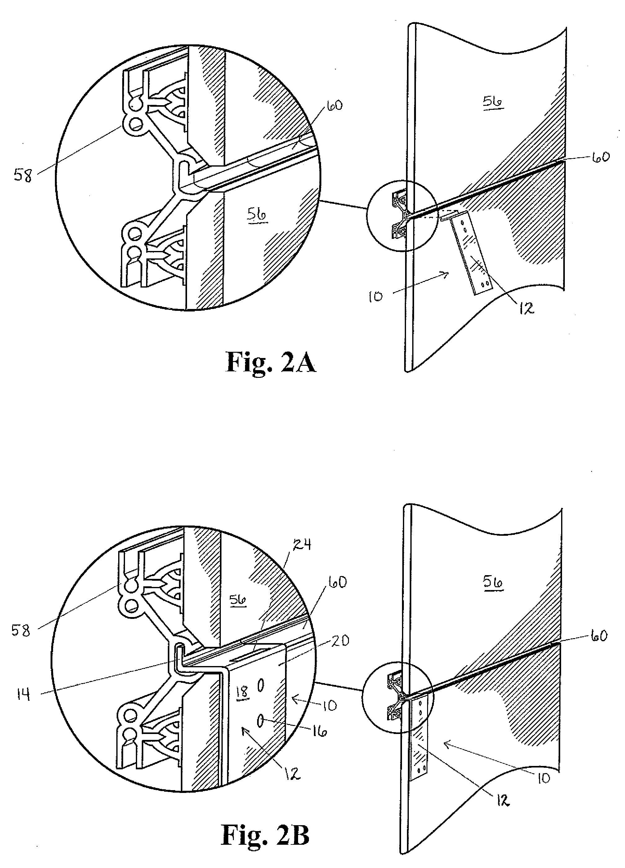 Bracket and method for supporting a cubicle wall on a movable wall having horizontal mounting channels