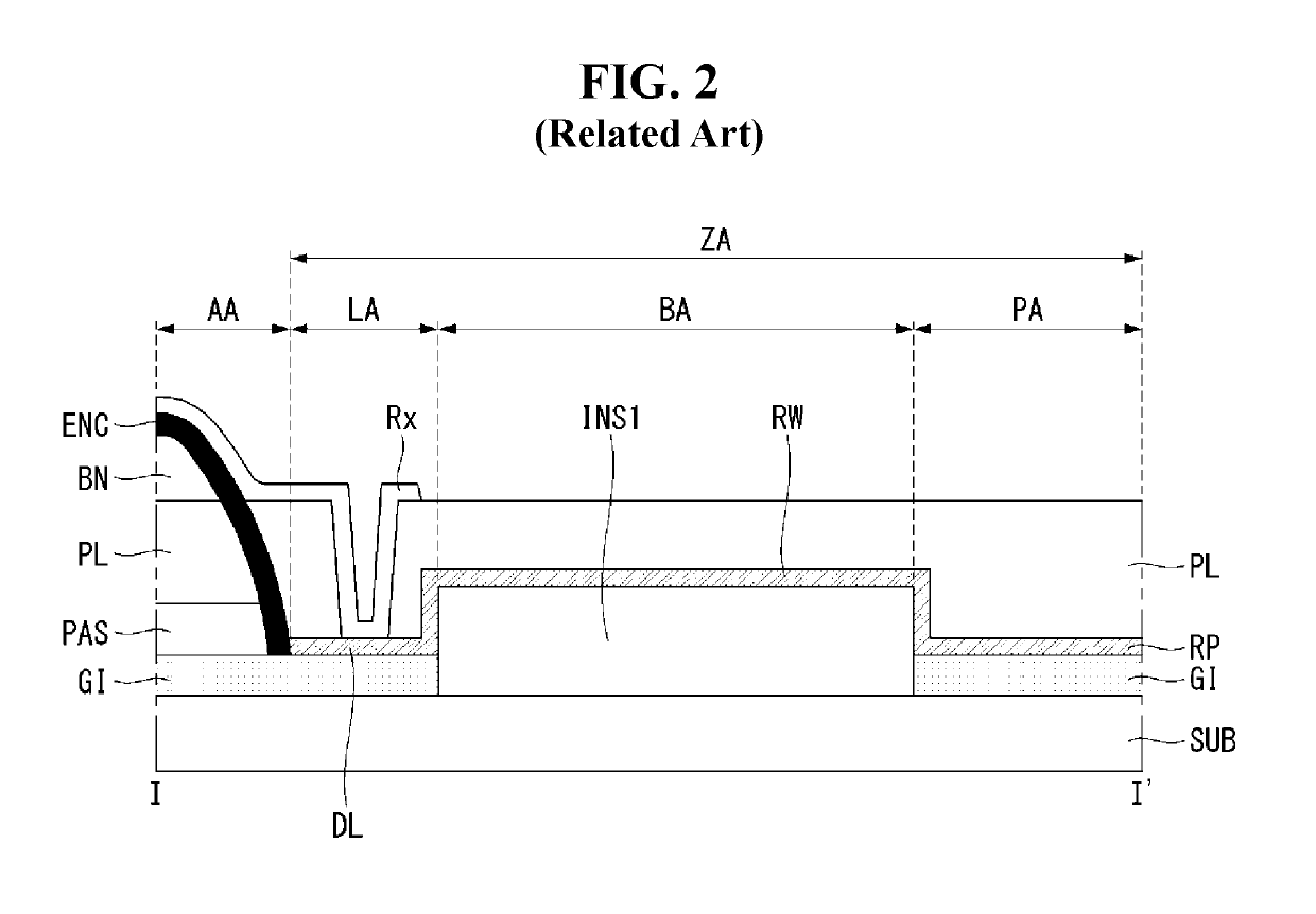 Flexible electroluminescent display device