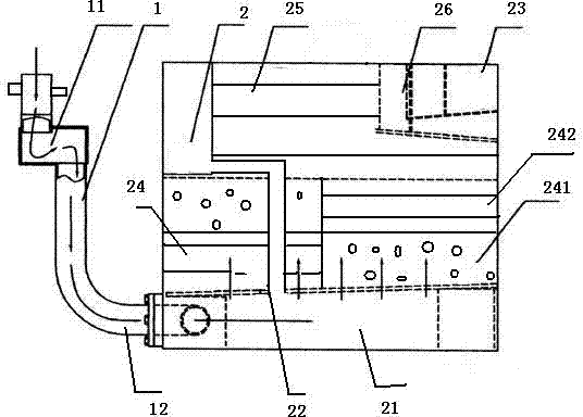 An environmentally friendly vehicle exhaust gas absorption device