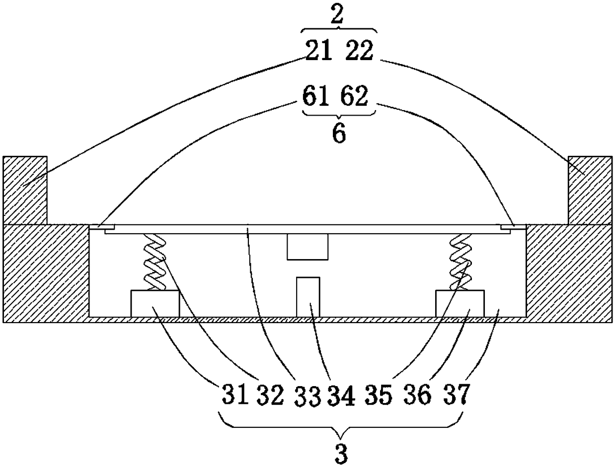 Dynamic weighing device of whole vehicle scale capable of realizing continuous vehicle passing