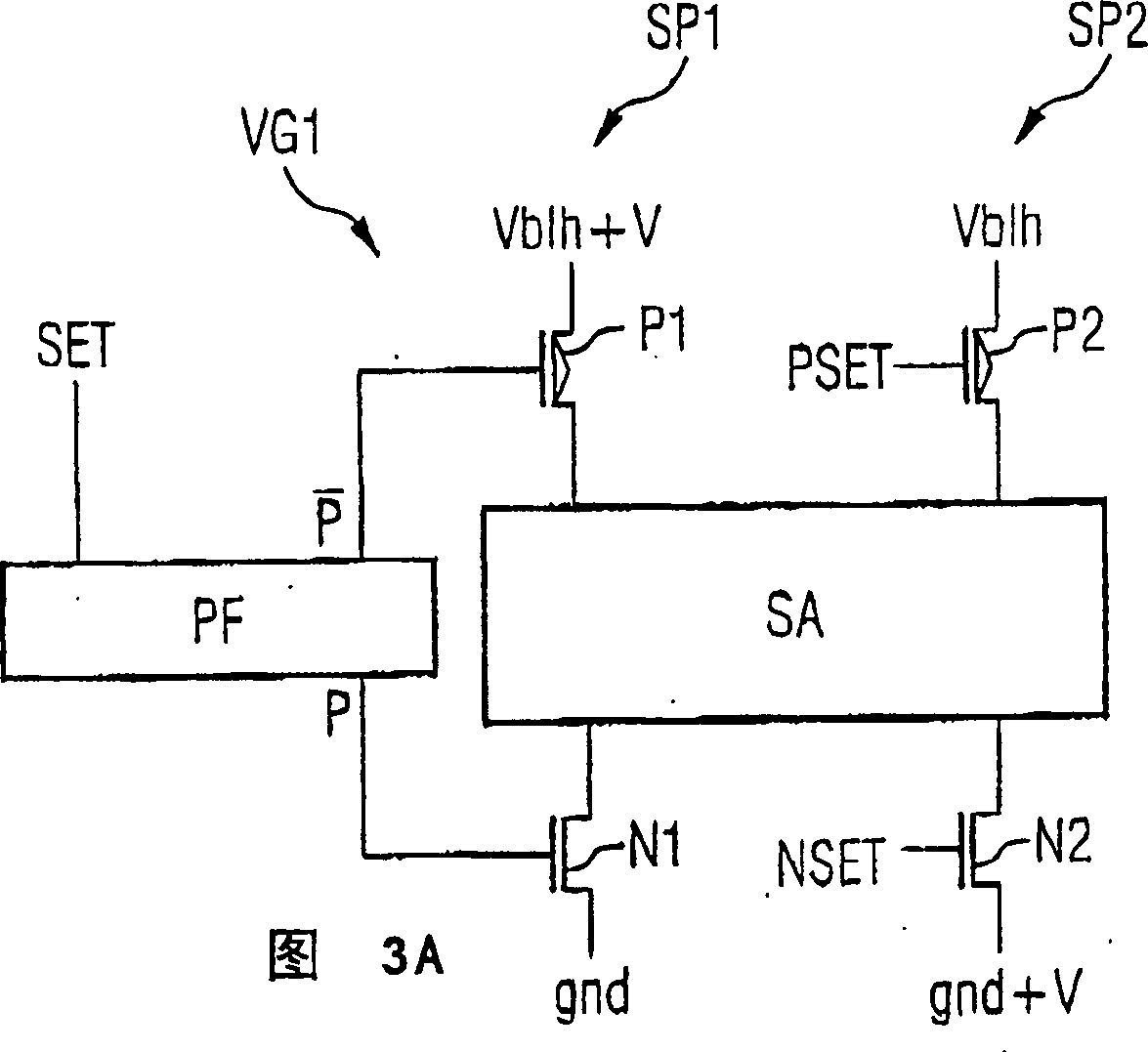 Integrated memory having a voltage generator circuit for generating a voltage supply for a read/write amplifier