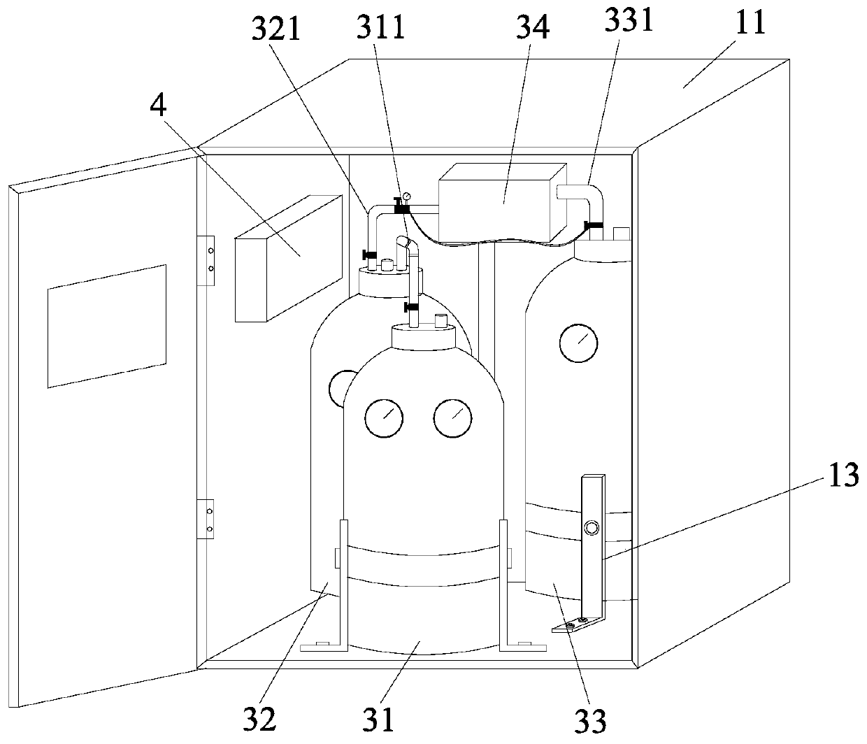 Compressed air foam intelligent fire-fighting device for external floating roof crude oil storage tank