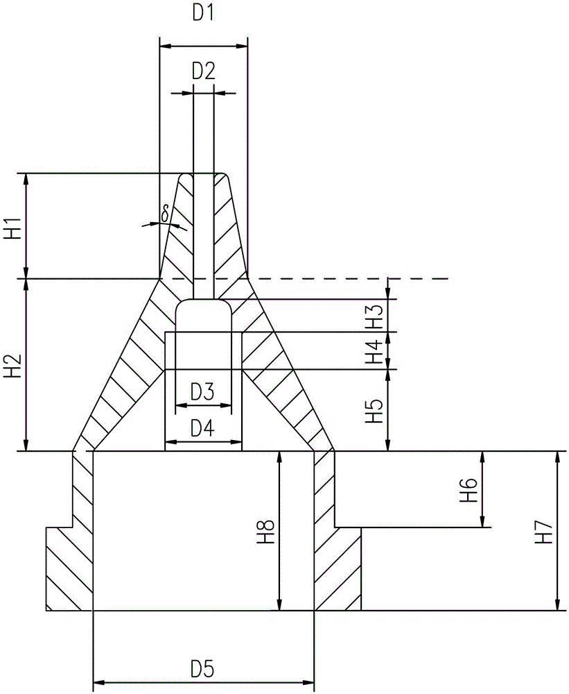 Hollow spindle with spiral guide grooves