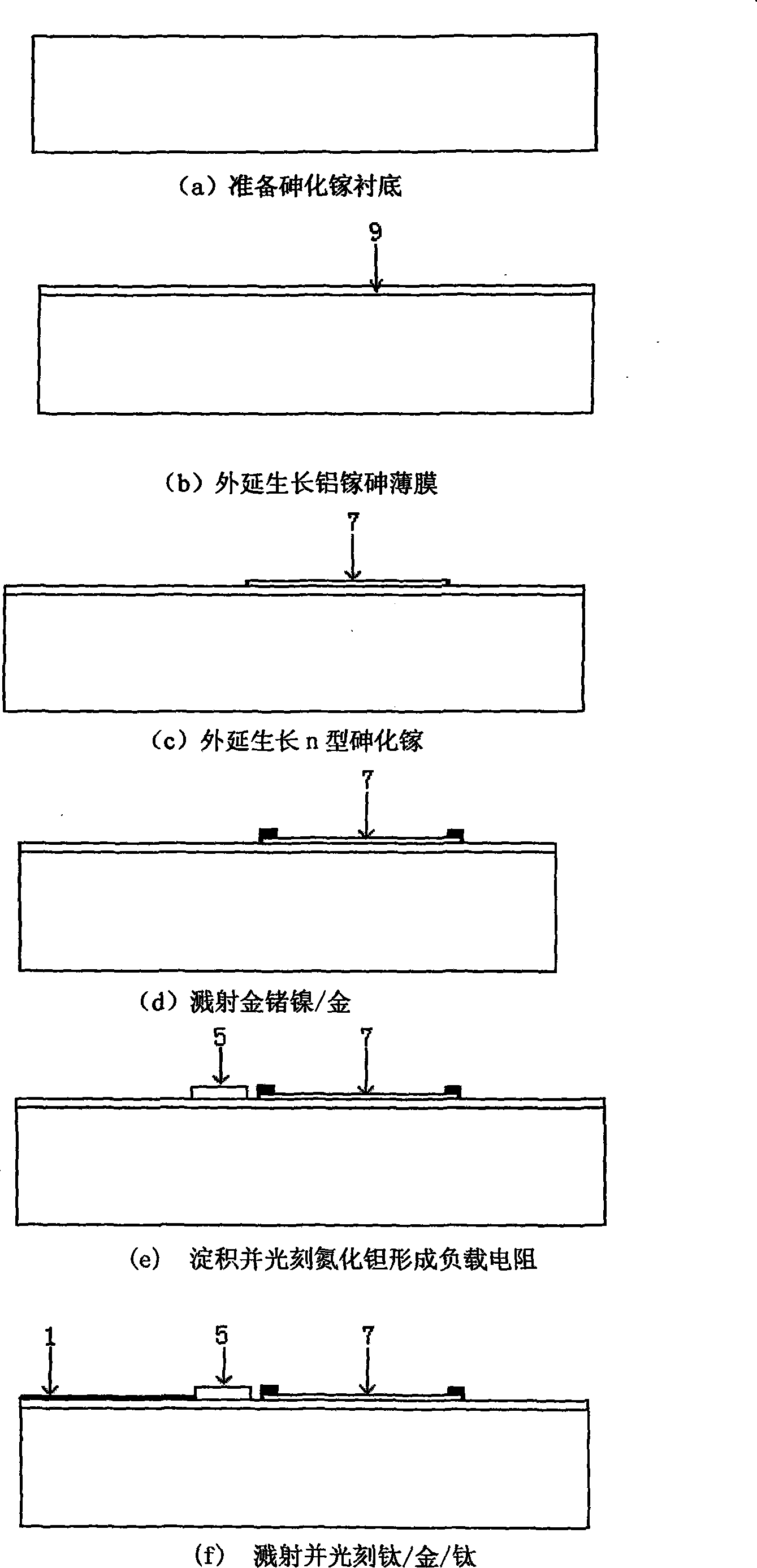 Wireless receiving microelectronic mechanical microwave power sensor and manufacturing method therefor