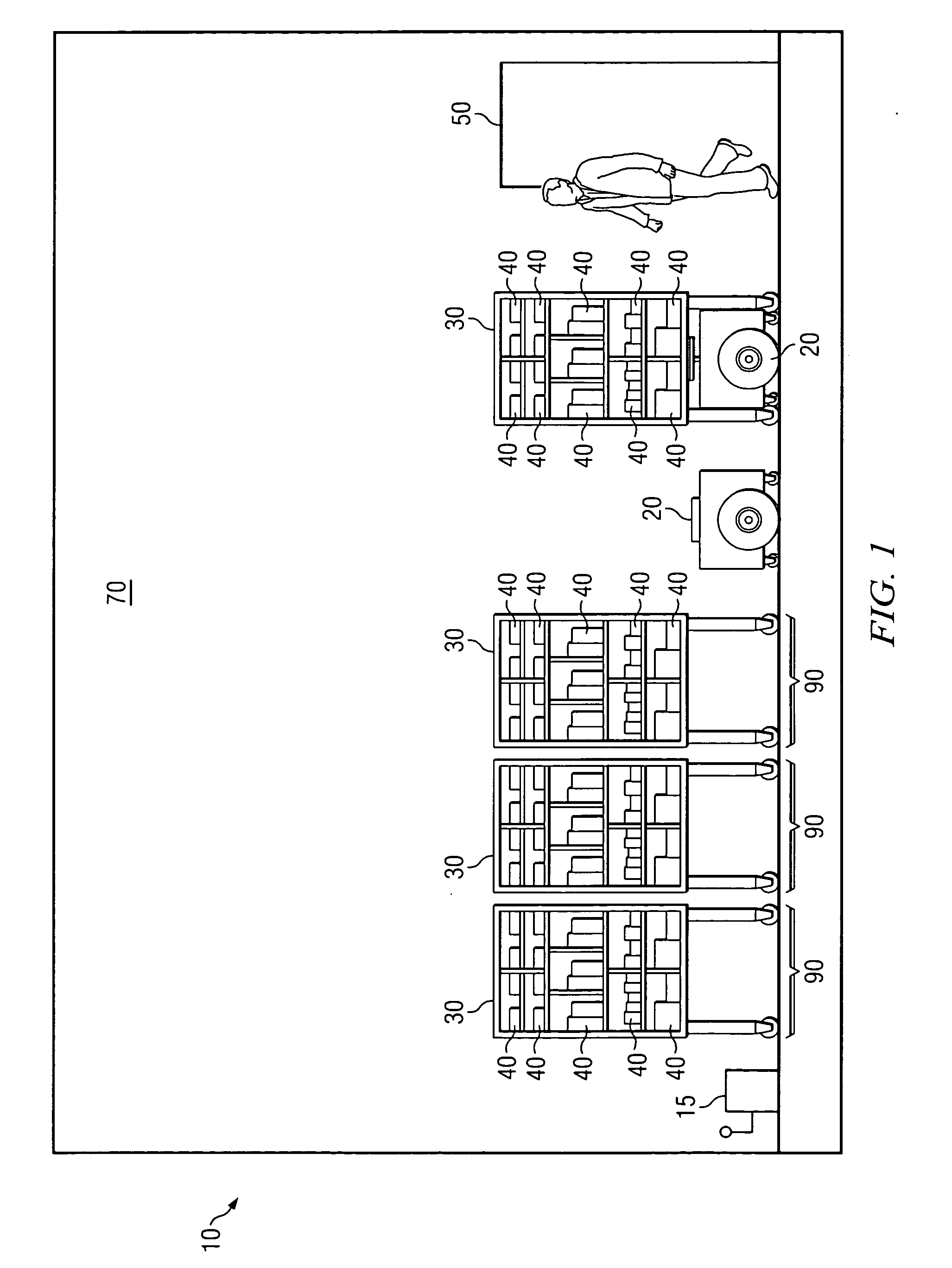 Method and system for storing inventory holders