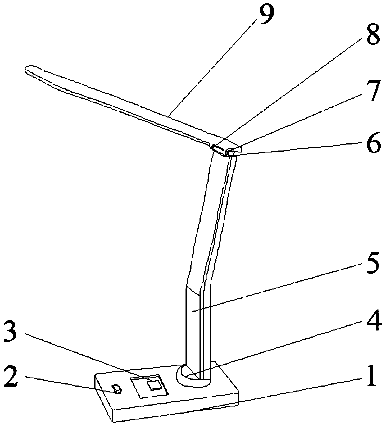 Myopia-preventing eye-protecting table lamp