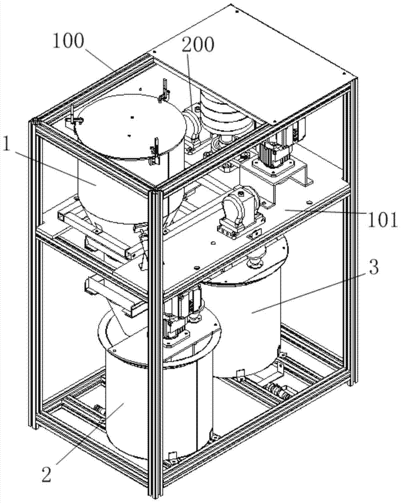 Automatic powder mixing device and method for glass spacer powder