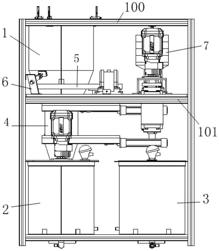 Automatic powder mixing device and method for glass spacer powder