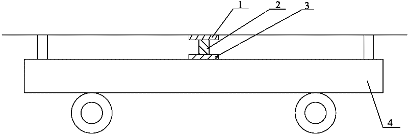 Support frame for supporting casting blank on electric flat car