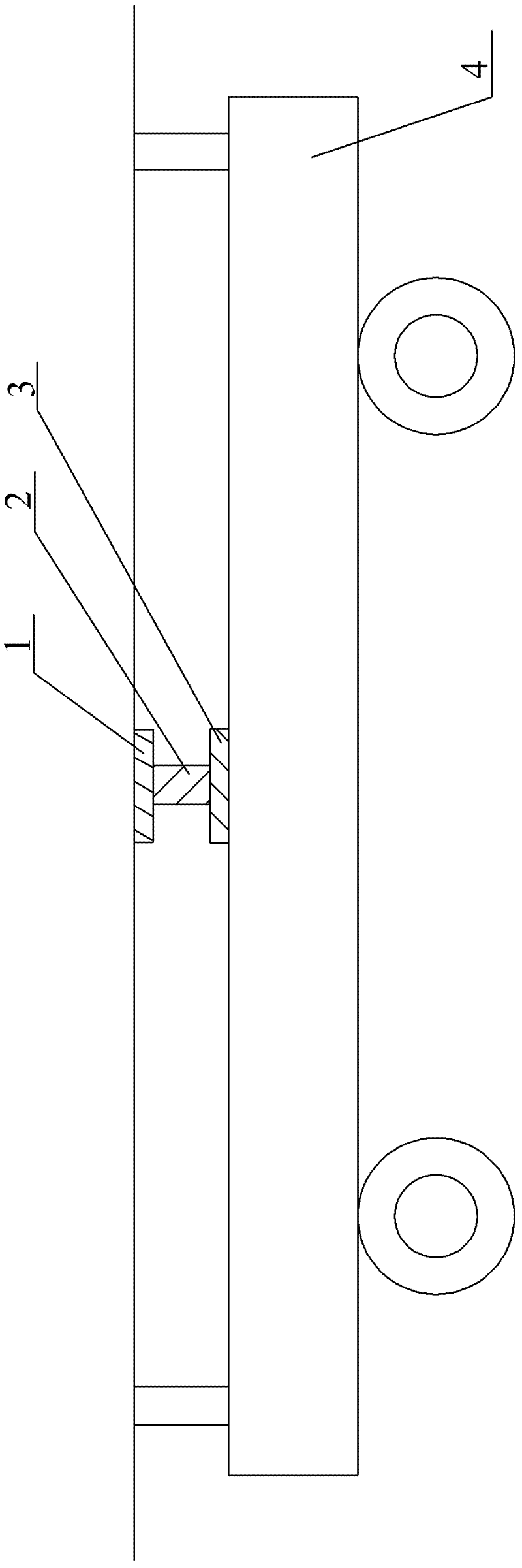 Support frame for supporting casting blank on electric flat car