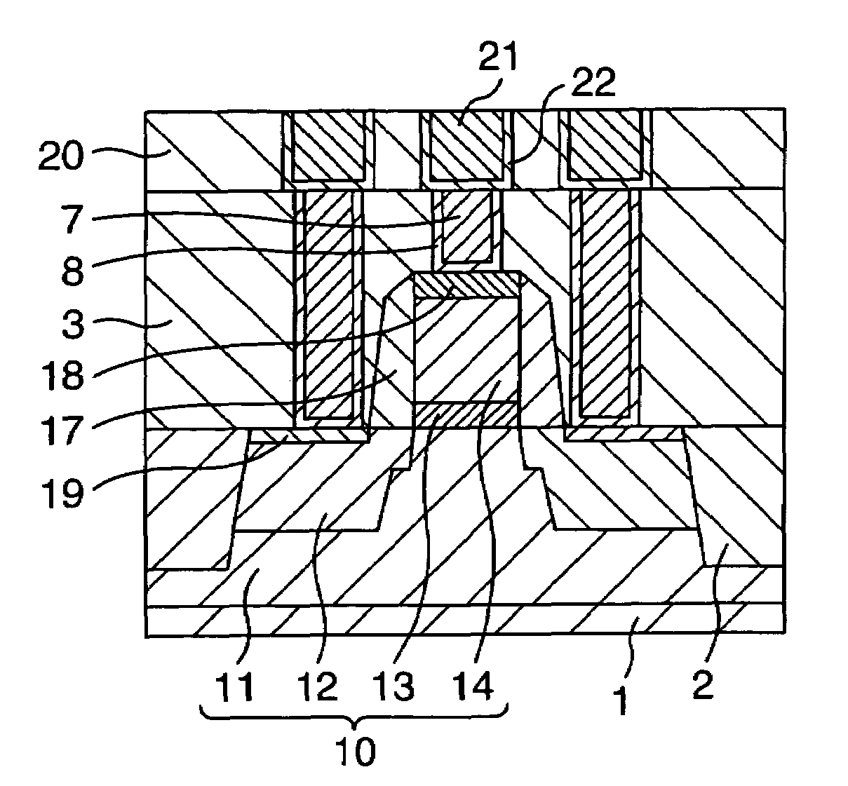 Semiconductor device configured for suppressed germanium diffusion from a germanium-doped regions and a method for fabrication thereof