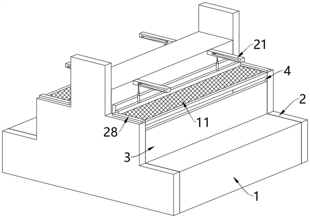 Step type rainwater continuous storage device for landscape garden